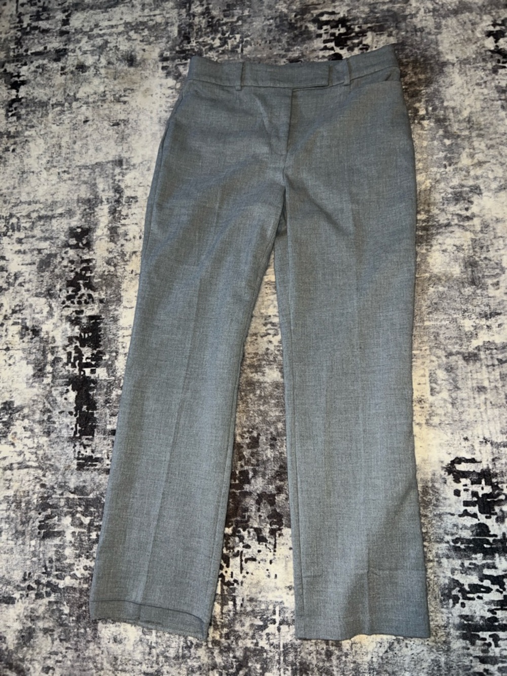 Women's Gray Straight-Leg Dress Pants